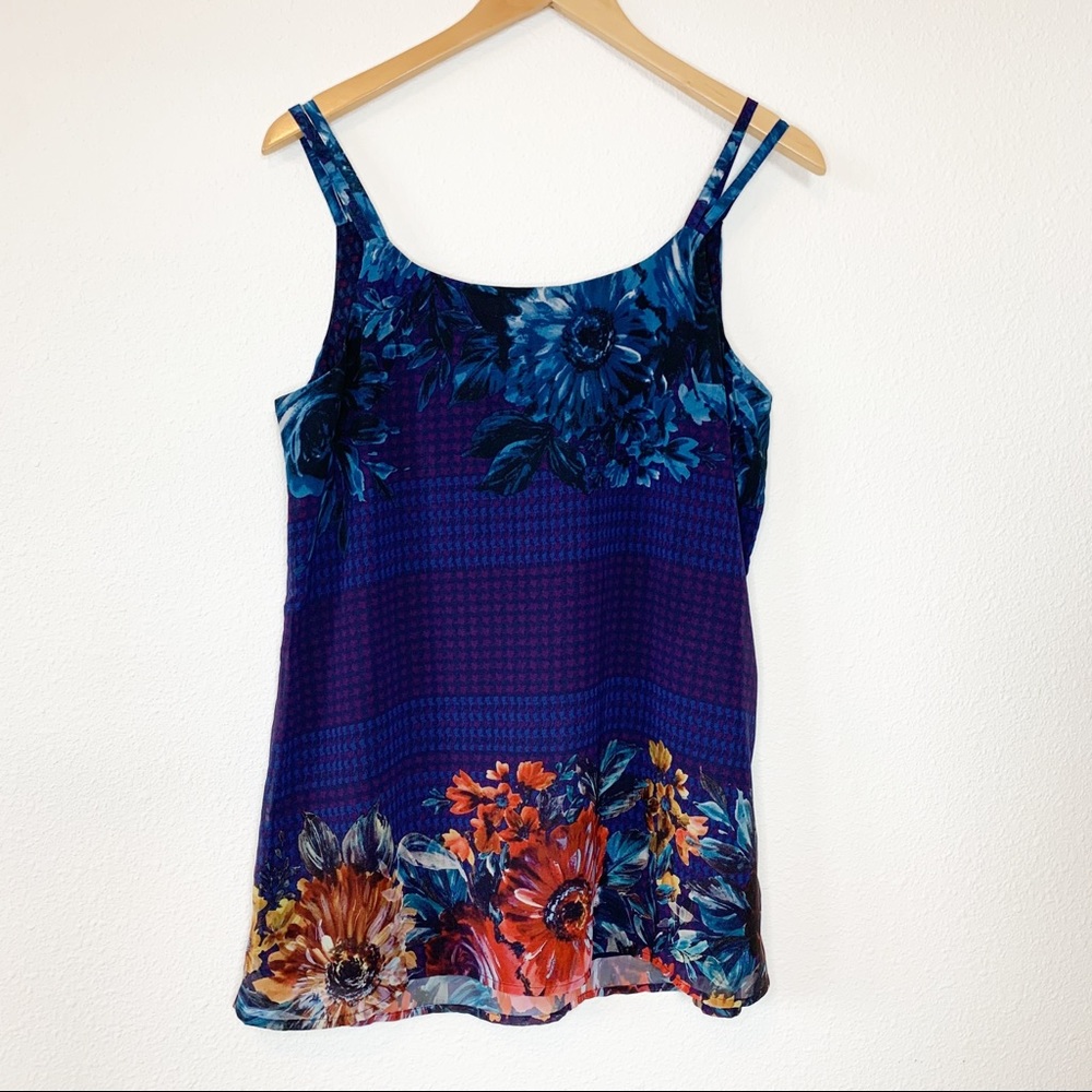 CAbi Blue and Purple Floral Blouse - Picture 5 of 12
